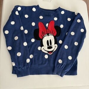 Gap Kids x Disney Minnie Mouse Sweater Size XXL 14/16 Polka Dots 100% Cotton